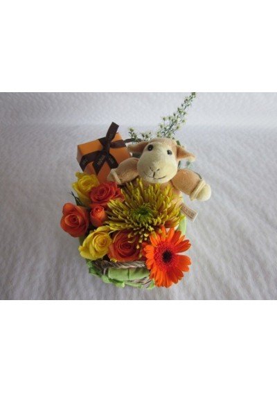 panier cadeaux fleurs Bouquet d'été