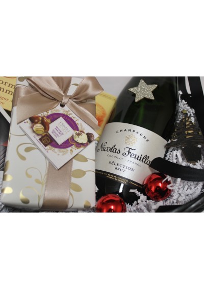 Kerstcadeaumand - Champagne Nicolas Feuillatte